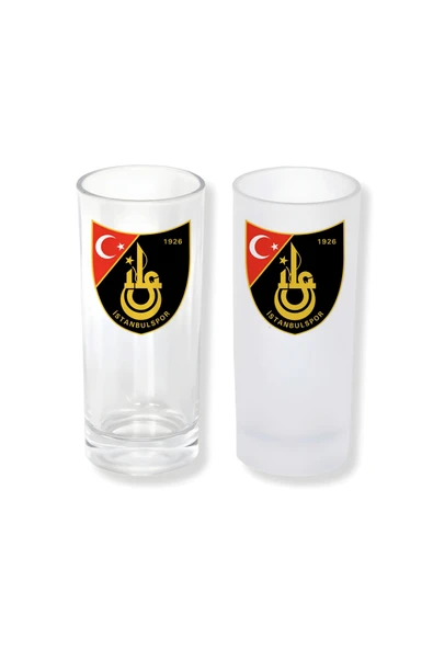 GHOSTBASTIR DESİGN İstanbulspor Buzlu / Buzsuz Seçenekli Rakı Bardağı – 1 Adet Şık Sunum Bardağı 0117 ürün görseli 1