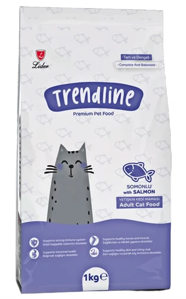 Trendline Somonlu Yetişkin Kedi Maması 1 kg ürün görseli 1
