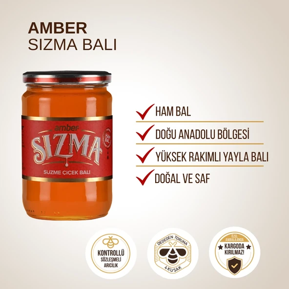 Amber Sızma Balı (Ham Bal) 850 gr - Resim 2