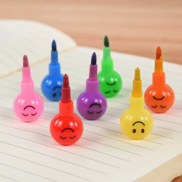 4'lü Emojili Yumurtlayan Boya Kalemi Seti - Resim 2