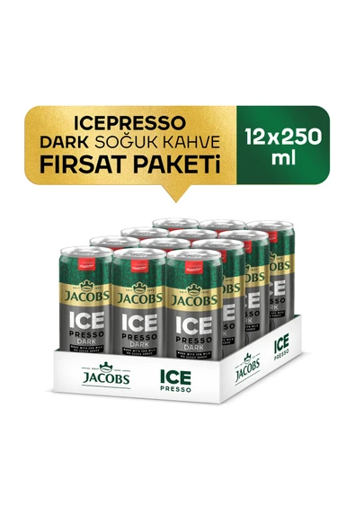 Jacobs Icepresso DARK 250 ml Soğuk Kahve x 12 Adet ürün görseli 1