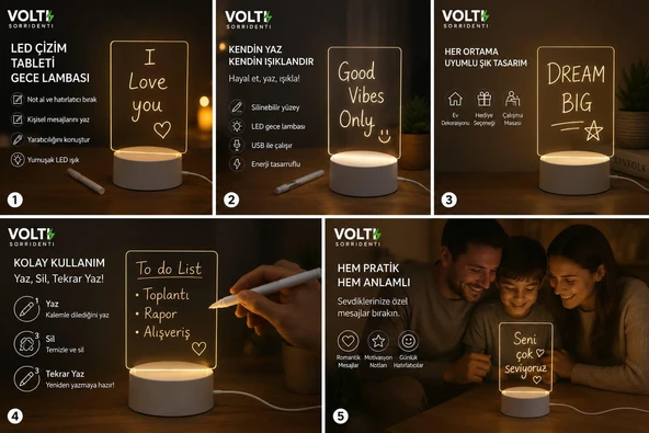 Led Çizim Tableti Gece Lambası ürün görseli 1