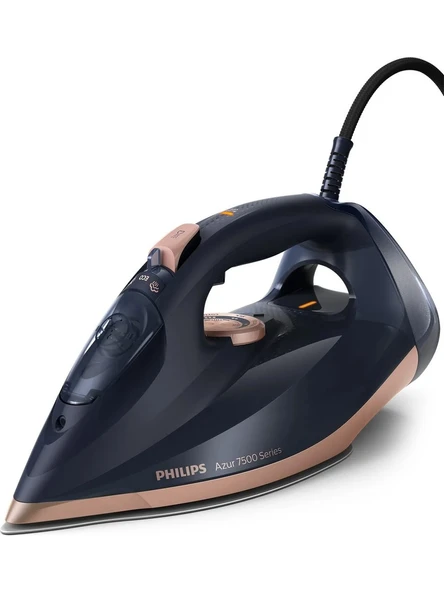 Philips  DST7510/80 7500 Serisi Buharlı Ütü, 3200W, 55 g/dk Sürekli Buhar, SteamGlide Elite, 260 g Şok Buhar, Mavi/Altın Rengi, ürün görseli 1