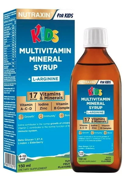 Nutraxin Kids Multivitamin Mineral Şurup 150 ml ürün görseli 1