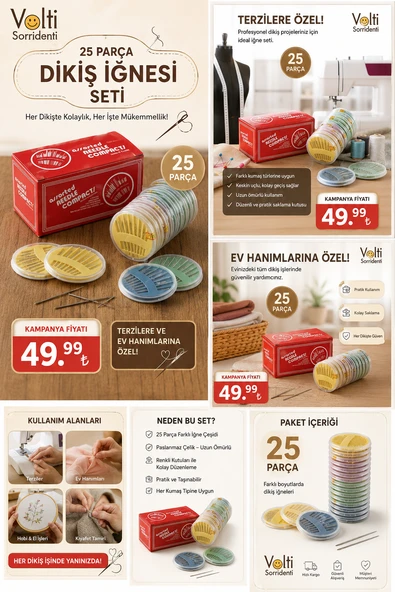 25 Parça Dikiş İğnesi Seti ürün görseli 1