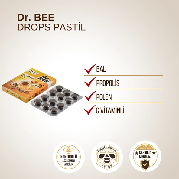Dr. Bee Bal, Propolis, Polen Drops Pastil - Resim 2