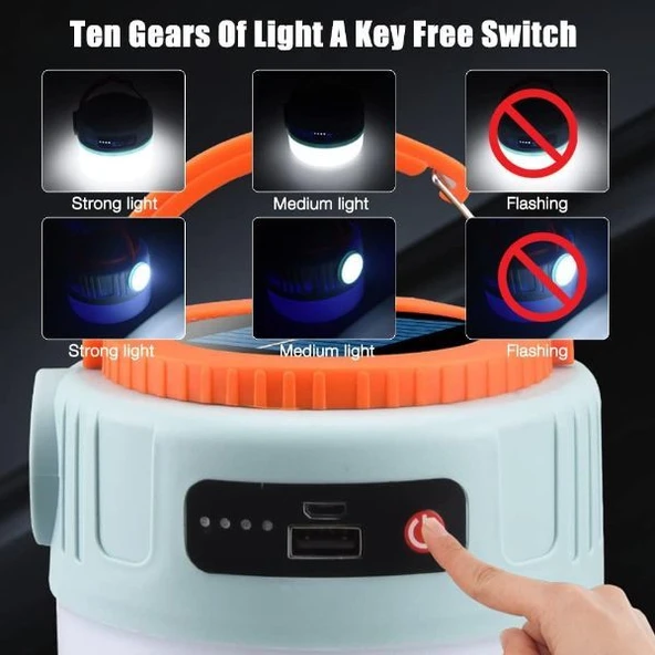 Solar Led Kamp Lambası - Resim 3