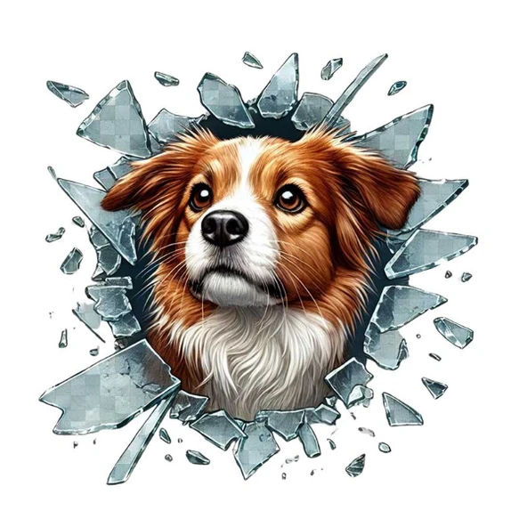 Fulcar Köpek Tasarımlı Araç Stickerı - Resim 3