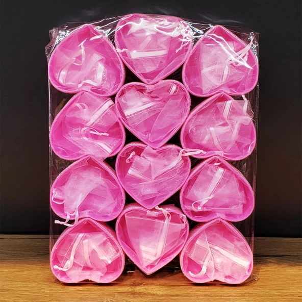 Pembe Kalpli Tül Kese ürün görseli 1