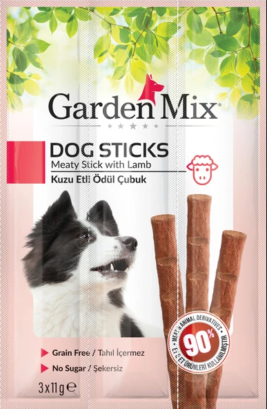 Gardenmix Kuzu Etli 3x11 gr Stick Köpek Ödül Maması ürün görseli 1