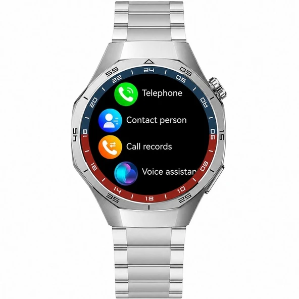 Haino Teko Amoled Ekran WaterProof 3 Kordonlu Akıllı Saat Gümüş Teko25 ürün görseli 1