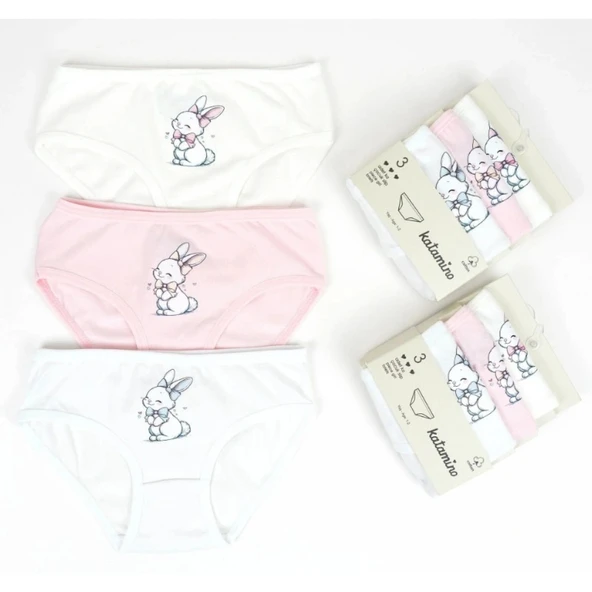 Katamino Tavisan 3lü Kız Slip Set K128668 Karışık Renk ürün görseli 1
