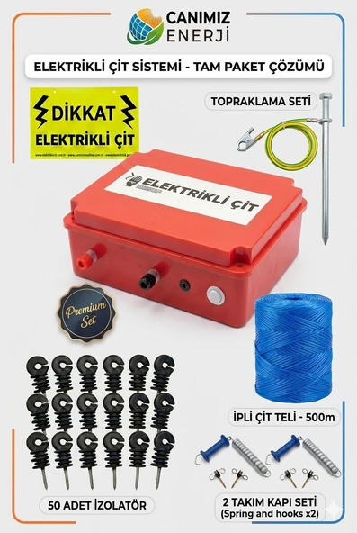Elektrikli Çit Sistemleri Ekonomik Elektrikli Çit Başlangıç Paketi 2-3 Dönüm Kapasiteli ürün görseli 1