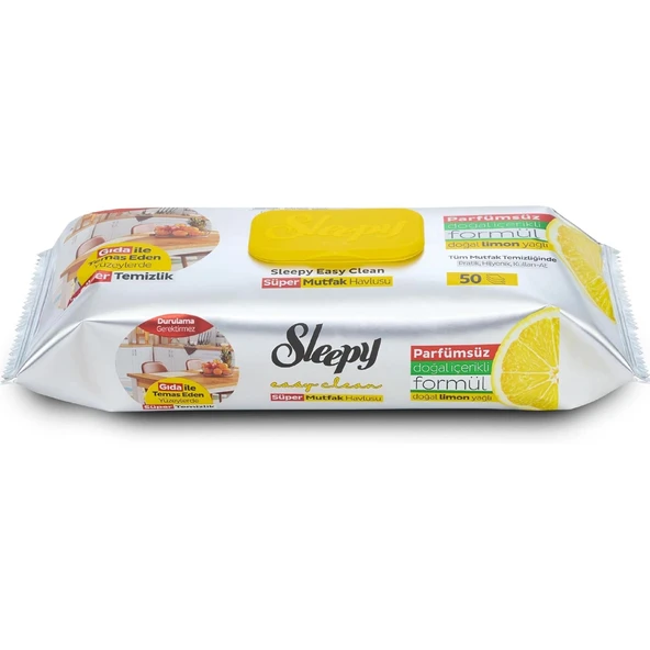 Sleepy Mutfak Temizlik Havlusu 50 Adet Limon ürün görseli 1