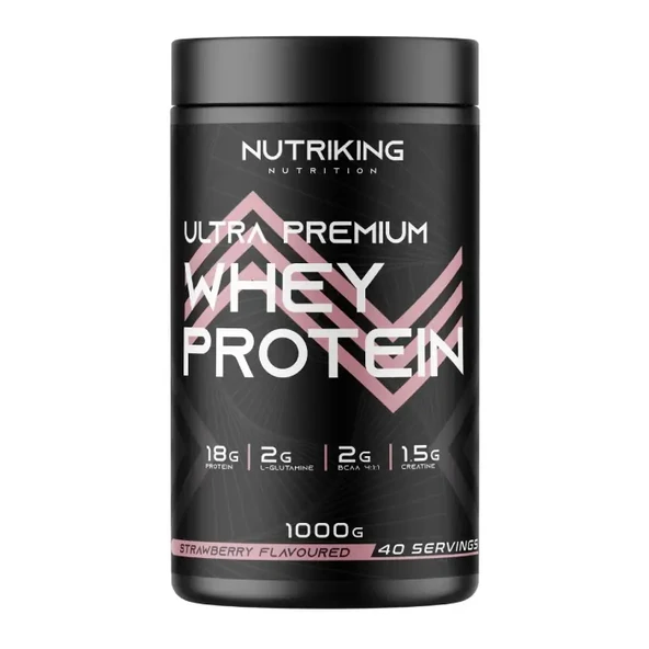 Whey Protein Tozu 1000G 40 Servis Çilek Aramalı ürün görseli 1