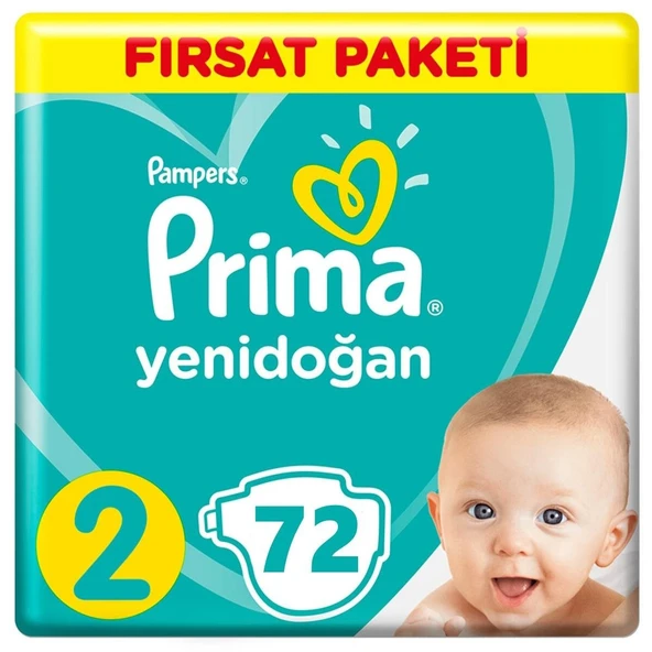 Prima Bebek Bezi Aktif Bebek 2 Beden 72 Adet Fırsat Paketi ürün görseli 1