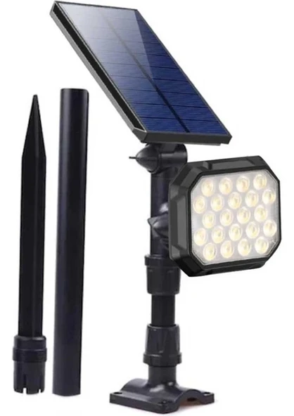 Forlife 22 W Solar Güneş Enerjili Yüksek Lümen Kazıklı Çim &bahçe Aydınlatma Armatür Günışığı ürün görseli 1
