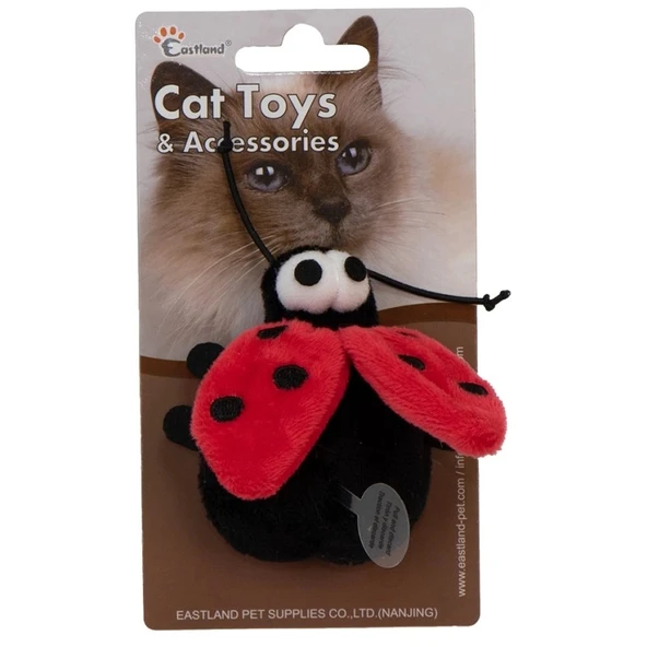 Eastland Sesli Catnipli Peluş Uğur Böceği Kedi Oyuncağı ürün görseli 1