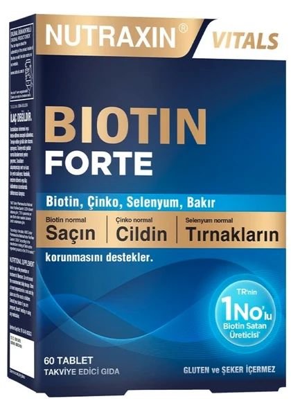 Nutraxin Biotin Forte Tablet 60lı ürün görseli 1