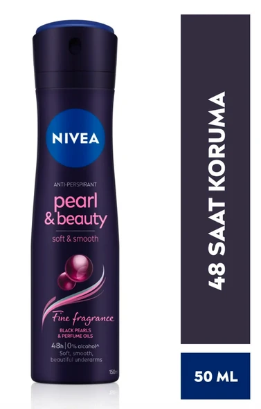 Nivea Pearl & Beauty Black Kadın Deodorant Sprey 150 ml ürün görseli 1
