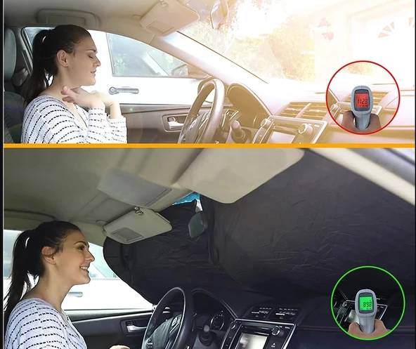 Katlanabilir Ön Cam Araba Güneşliği - Resim 4