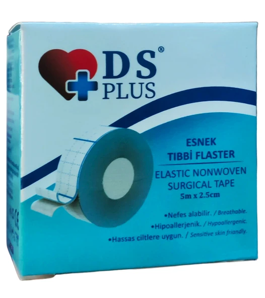 DS Plus Fix Esnek Flaster 5 m x 2,5 cm ürün görseli 1