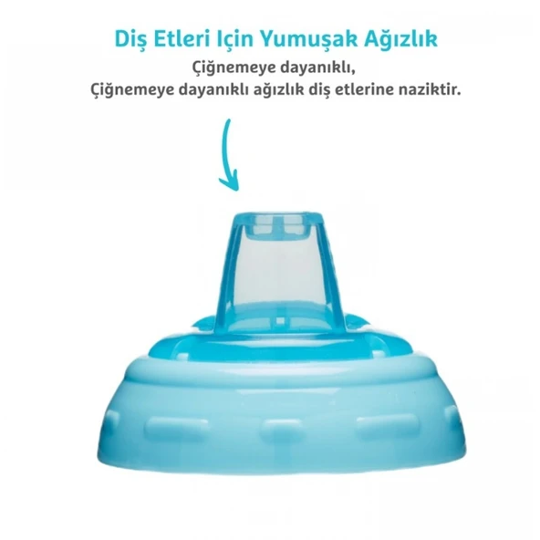 Munchkin Might Grip Alıştırma Bardağı 296ml 9ay+ Mavi - Resim 3