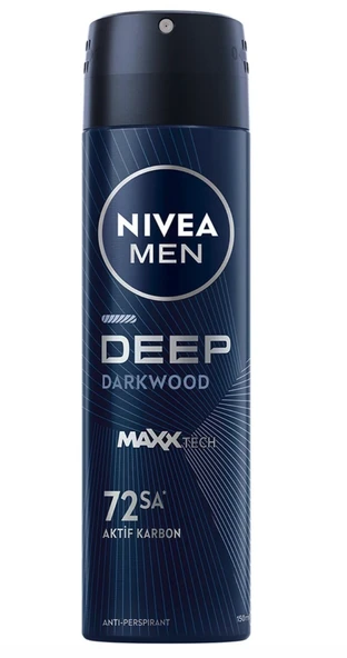 Nivea Men Deodorant Deep Dimension Darkwood Sprey 150ml ürün görseli 1