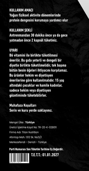 Titan Premium Arginine Aromasız 300 Gr - Resim 2