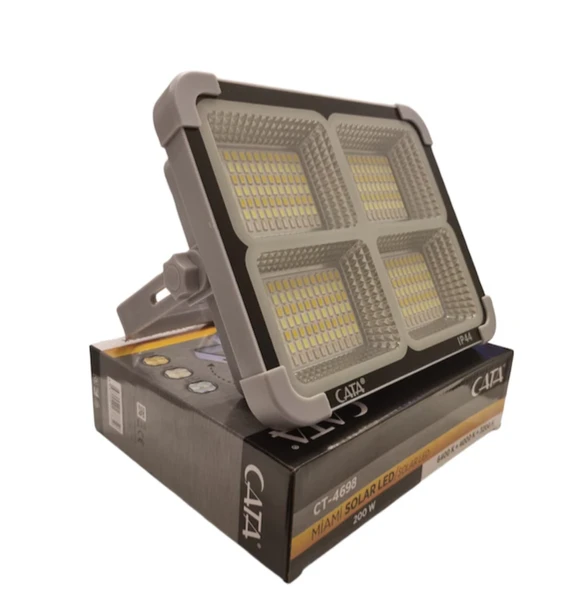 CATA 200W ÜÇ RENK TAŞINABİLİR ŞARJLI SOLAR PROJEKTÖR ürün görseli 1