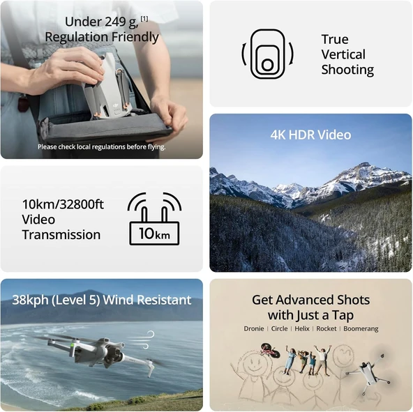 DJI Mini 3 RC-N1 Kumandalı Drone ( OUTLET ) - Resim 5
