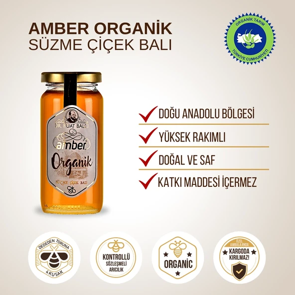 Amber Organik Bal 650 gr - Resim 2
