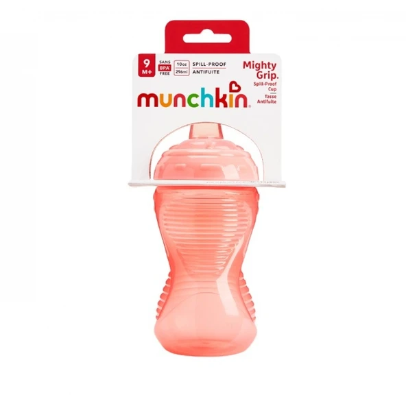 Munchkin Might Grip Alıştırma Bardağı 296ml 9ay+ Pembe - Resim 5