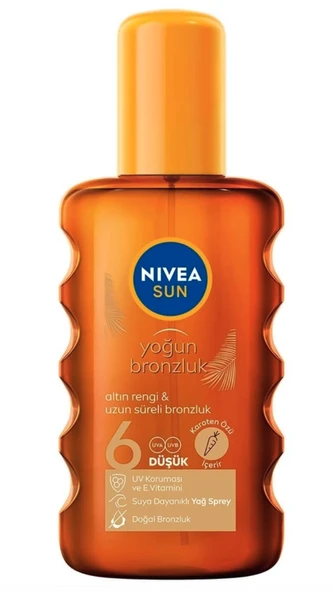 Nivea Sun Bronzlaştırıcı Vücut Güneş Yağı SPF6 200 ml ürün görseli 1
