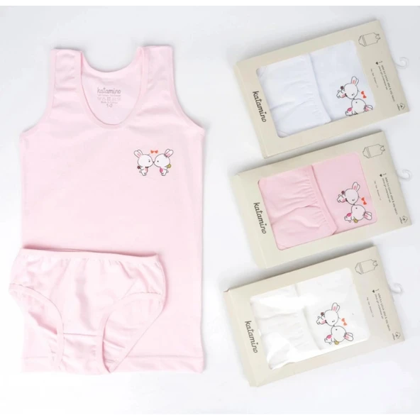Katamino Pearly Kız Geniş Askılı Slip Takım K128644 Karışık Renk ürün görseli 1