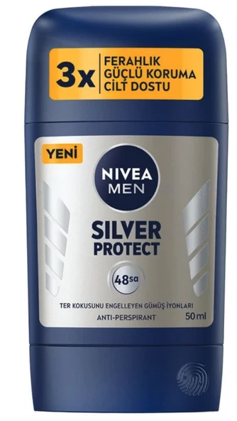 Nivea Men Silver Protect Stick Deodorant 50 ml ürün görseli 1