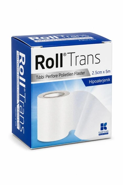 Roll Trans Şeffaf Perfore Polietilen 2.5cm x 5m Hipoalerjenik Flaster ürün görseli 1