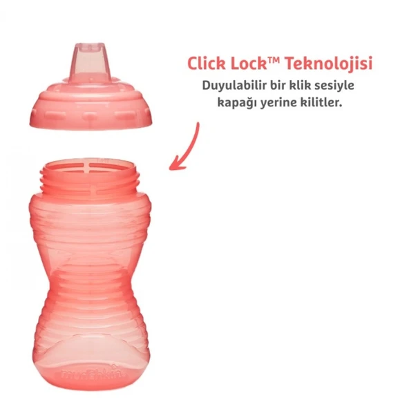 Munchkin Might Grip Alıştırma Bardağı 296ml 9ay+ Pembe - Resim 3