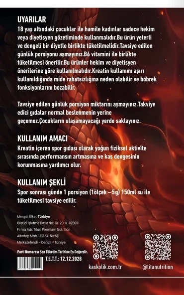 Titan Premium Creatine Aromasız 300 Gr Monohyrate Mikronized - Resim 2