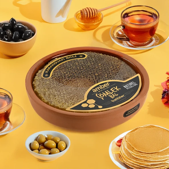 Amber Naturel Petekli Çömlek Bal 1000 gr - Resim 3