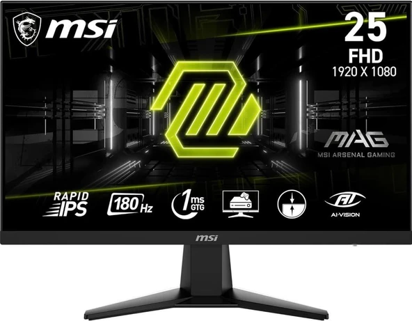 MSI MAG 256F 24.5" 1 ms Full HD IPS 180 Hz Oyuncu Monitörü Outlet ürün görseli 1