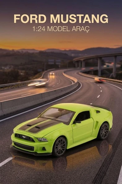 Maisto Lisanslı Metal Ford Mustang Street Racer 2014 1:24 Kapıları Açılabilir Oyuncak Model Araba ürün görseli 1
