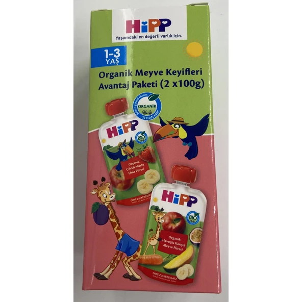 Hipp Organik Meyve Keyifleri Avantaj Paketi 2x100 Gr Pembe ürün görseli 1