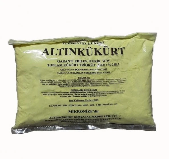 Altınkükürt Toprak PH Düzenleyici 1kg ürün görseli 1