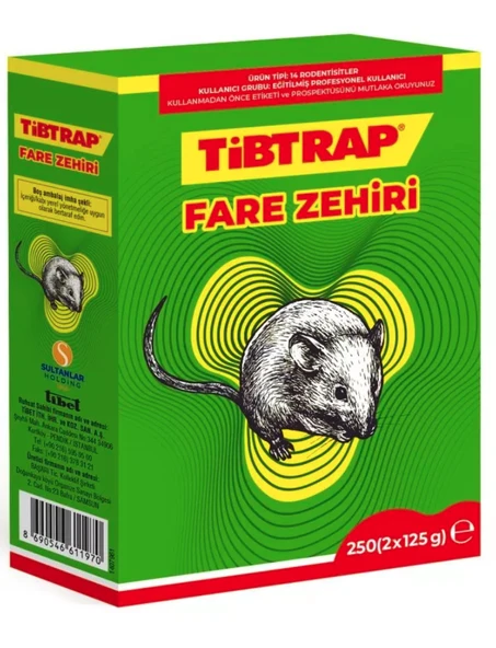 Tibtrap Fare Zehri Buğday Fare Kovucu (125X2)250Gr ürün görseli 1