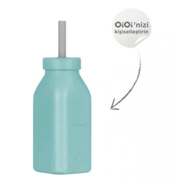 Oioi Şişe + Pipet 200 Ml Aqua Green / Powder Grey ürün görseli 1