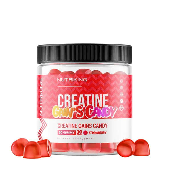 Creatine Jelibon Amino Asit 90 Gummy 30 Servis Çilek Gummy ürün görseli 1