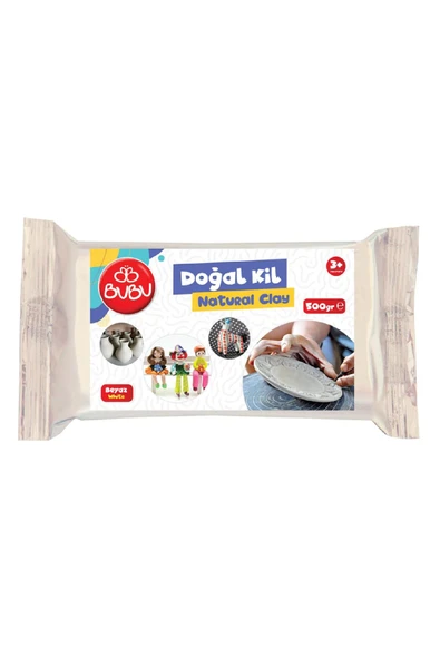 Bubu Doğal Kil 500 gr Beyaz 1 Adet (BUBUDK0003) ürün görseli 1
