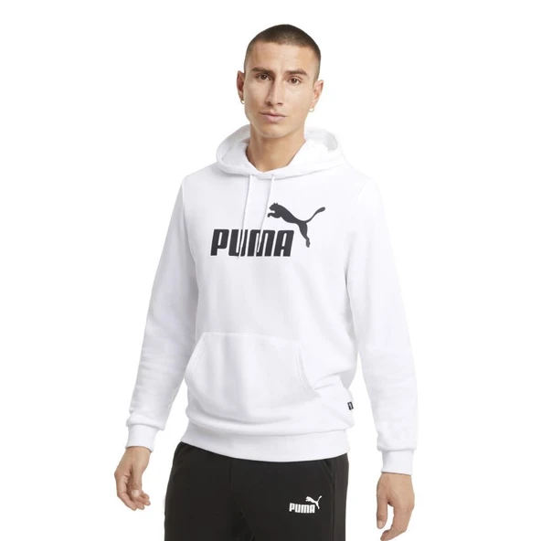 Puma 586688 Ess Big Logo Hoodie Sweatshirt Beyaz ürün görseli 1