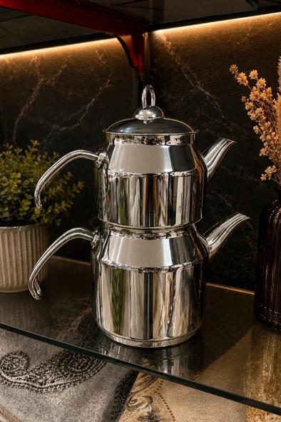ÇETCOOK Elit Metal Kulp Küçük Boy Çaydanlık ürün görseli 1